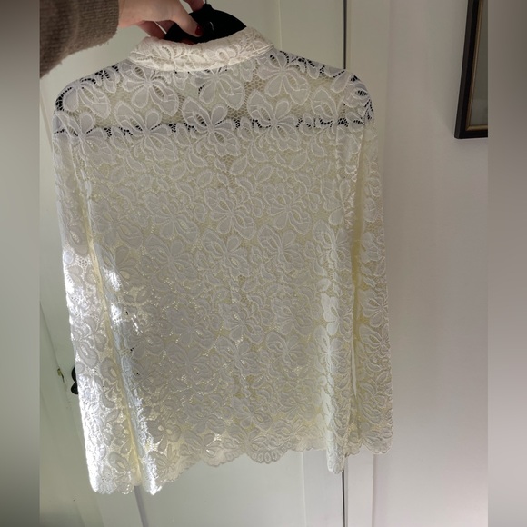BGBG Lace Button Up Blouse - Cream/white - Picture 4 of 4